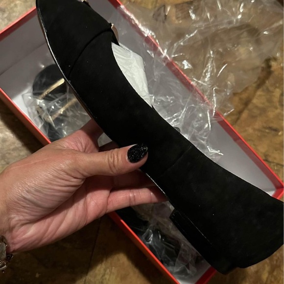 Coach unique black suede flat nwt - Picture 2 of 4
